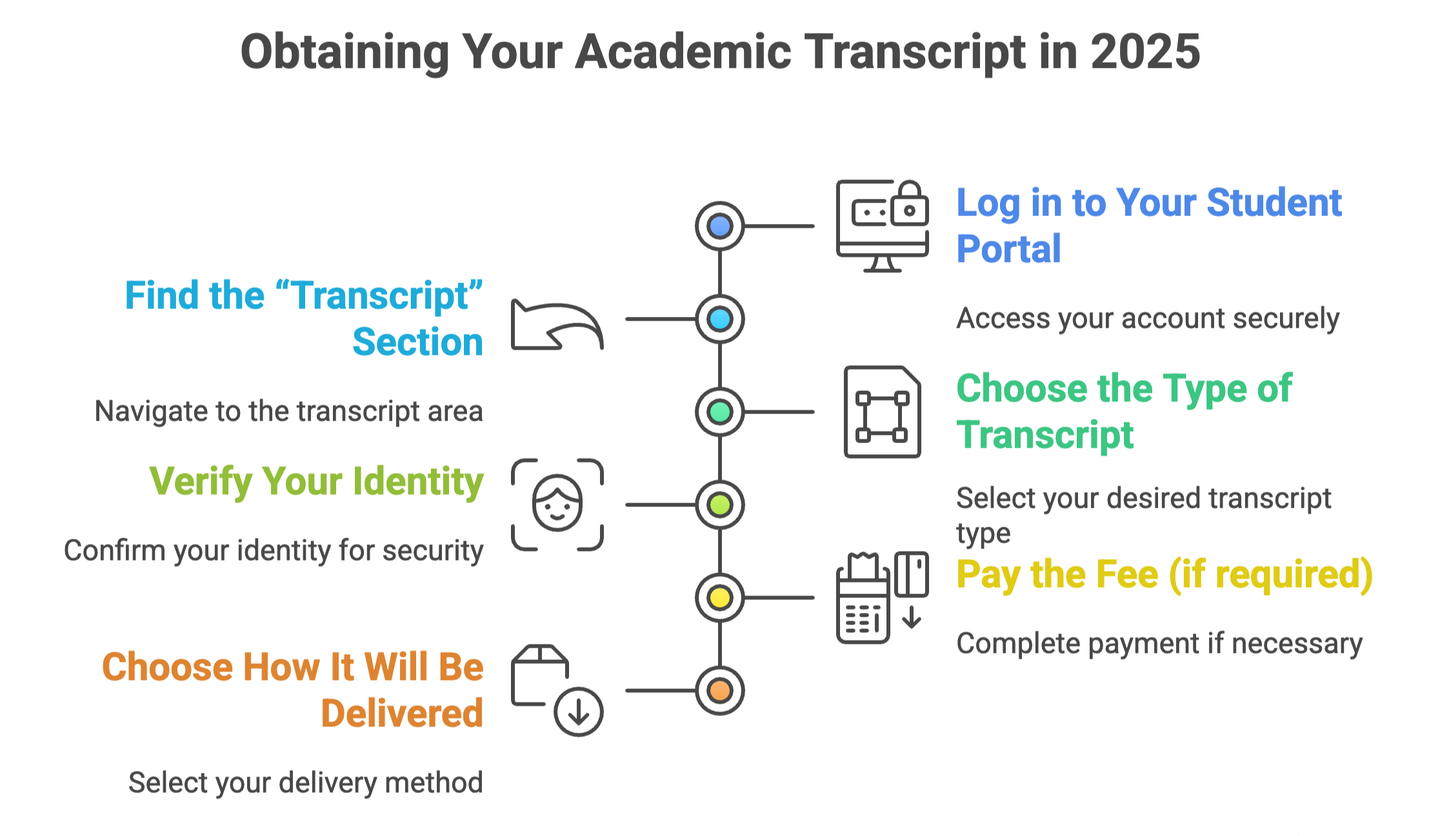 Steps to obtain academic transcripts