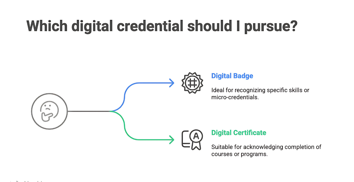 Answering the question of Which digital credential should one pursue